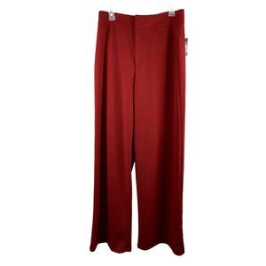 Forever 21 Burgundy Wide Leg Dress Pants Size: L